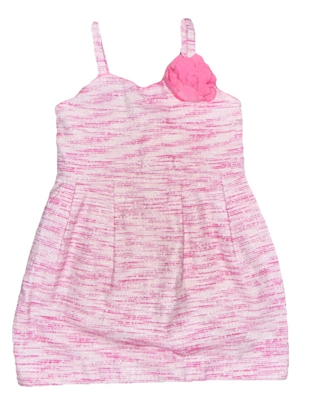 Janie and Jack Pink Tweed Girl's Dress with Bow size (4)